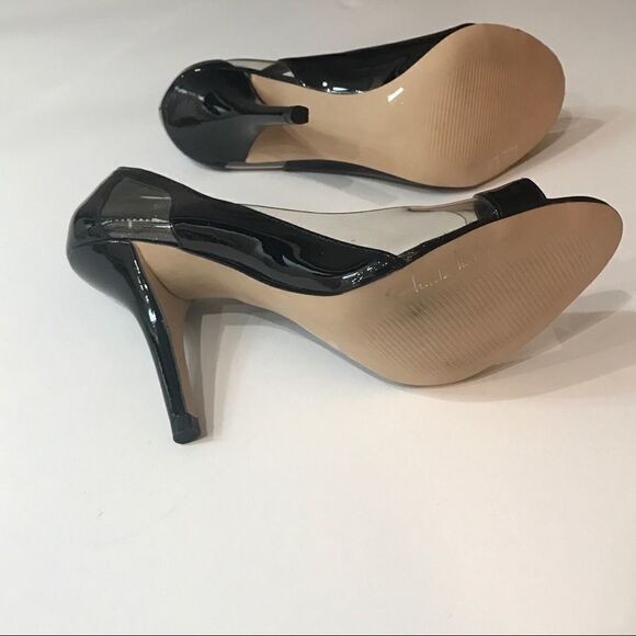 Nicole Miller Black Clear Shoes Size 8 - Picture 13 of 15